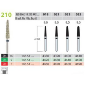 Diamond Burs, Cone Round End, FG 210-018, Coarse