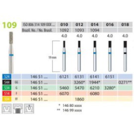 Diamond Burs, Cylinder, FG 109-010, Medium