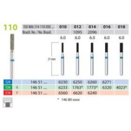 Diamond Burs, Cylinder, FG 110-010, Fine