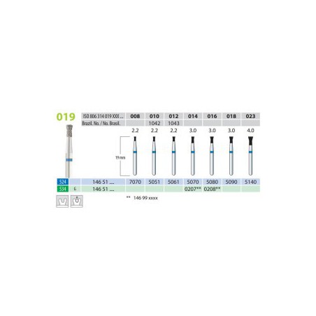 Diamond Burs, Diablo, FG 19-008, Medium