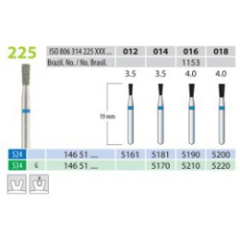 Diamond Burs, Inverted Cone, FG 225-012, Medium