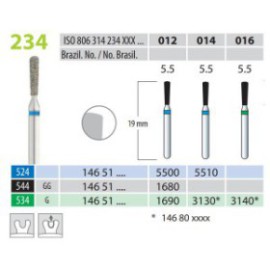 Diamond Burs, Pear, FG 234-012, Medium