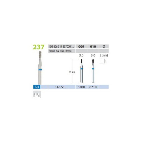 Diamond Burs, Pear, FG 237-009, Medium