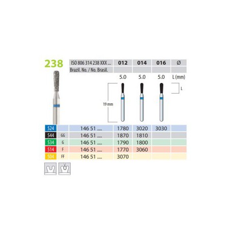 Diamond Burs, Pear, FG 238-014, Fine