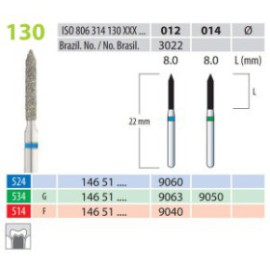 Diamond Burs, Torpedo, FG 130-012, Fine