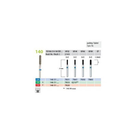 Diamond Burs, Torpedo, FG 140-012, Fine