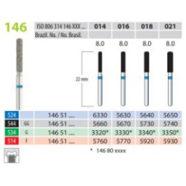 Diamond Burs, Torpedo, FG 146-016, Medium