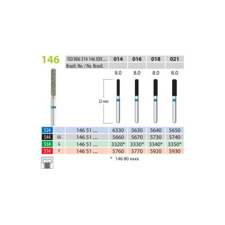 Diamond Burs, Torpedo, FG 146-016, Medium