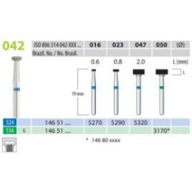 Diamond Burs, Wheel, FG 42-023, Medium