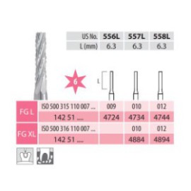 Surgical Carbide Burs, Cylindrical, FG Long 110-012