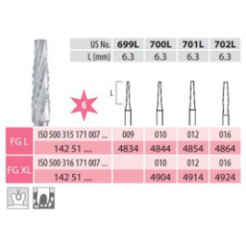 Surgical Carbide Burs, Truncated Cone, FG Long 171-009