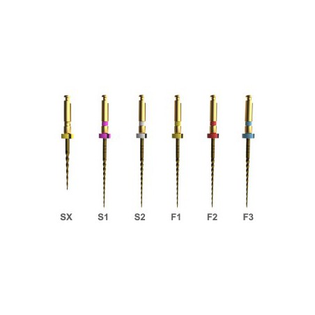 E-Flex S, Rotary File Ni-Ti L 25mm, Assorted, PK/6