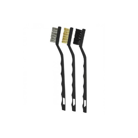 Cleaning Wire Brushes Assorted Set/3 (SS+Brass+Nylon)