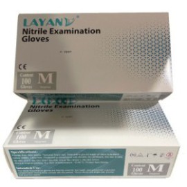 Layan Blue Nitrile Examination Gloves Large, PK/100