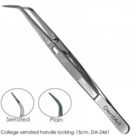 College Tweezer Serrated Handle Locking 15cm