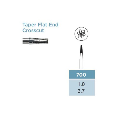 Oral Surgery Carbide Burs, Taper Flat End Crosscut, RA Long 010