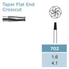 Oral Surgery Carbide Burs, Taper Flat End Crosscut, RA Long 016