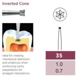 Operative Carbide Bur, Inverted Cone, FG-010