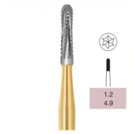 Operative Carbide Bur, Straight Dome End Fine Crosscut, FG-012