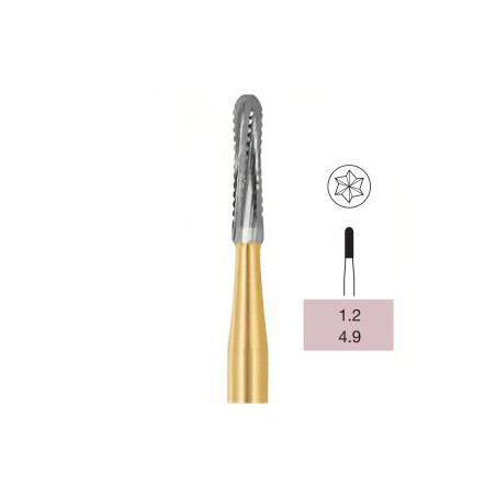 Operative Carbide Bur, Straight Dome End Fine Crosscut, FG-012