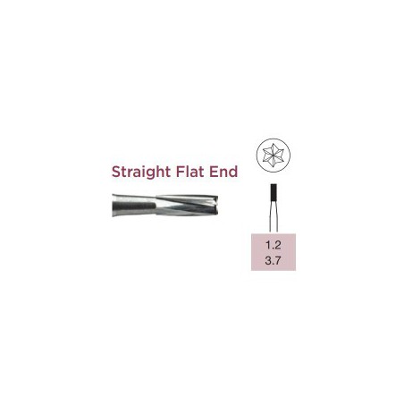 Operative Carbide Bur, Straight Flat End , FG-012