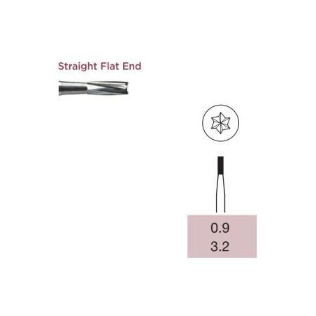 Operative Carbide Bur, Straight Flat End, Fissure, FG-009