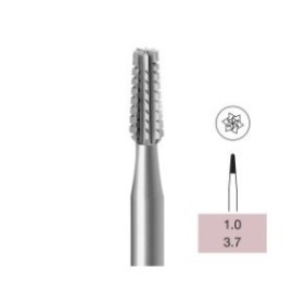 Operative Carbide Bur, Taper Dome End Crosscut, FG-010