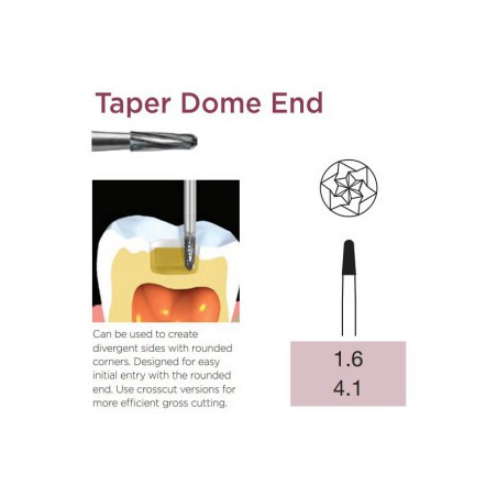 Operative Carbide Bur, Taper Dome End, RA-016