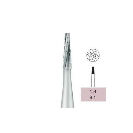 Operative Carbide Bur, Taper Flat End Crosscut, FG-016