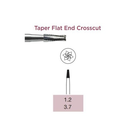 Operative Carbide Bur, Taper Flat End Crosscut, RA-012