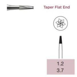 Operative Carbide Bur, Taper Flat End, FG-012