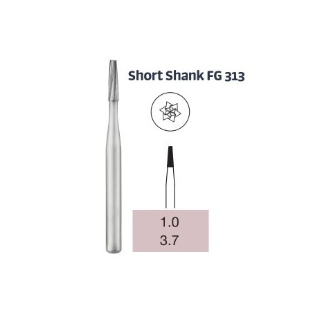 Operative Carbide Bur, Taper Flat End, Short FG-010