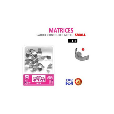 Saddle Contoured Metal Matrice, Small, Adjustable Central Part