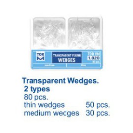 Transparent Plastic Wedges, Thin and Medium