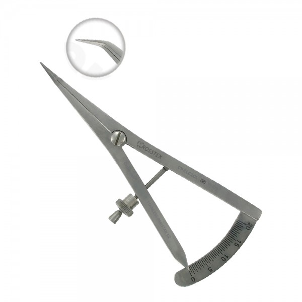 Caliper Castroviejo, Angled, 10.0 cm