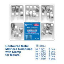 Metal Contact Matrices with Clamp for Molars Kit