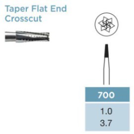 Oral Surgery Carbide Burs, Taper Flat End Crosscut, RA Long 010