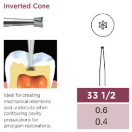 Operative Carbide Bur, Inverted Cone, FG-006