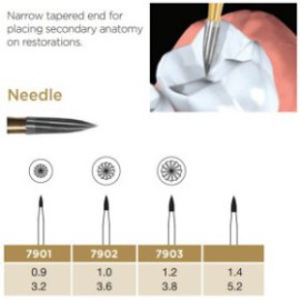 Trimming & Finishing Carbide Bur, Interproximal, FG-009, 12 Blades