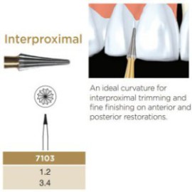 Trimming & Finishing Carbide Bur, Interproximal, FG-012, 12 Blades