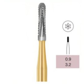 Operative Carbide Bur, Straight Dome End Fine Crosscut, FG-009