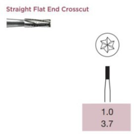 Operative Carbide Bur, Straight Flat End, Crosscut Fissure, FG-010