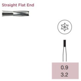 Operative Carbide Bur, Straight Flat End, Fissure, FG-009