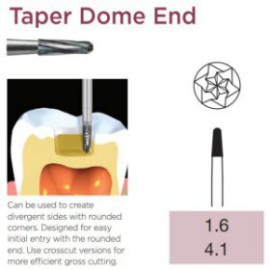 Operative Carbide Bur, Taper Dome End, RA-016