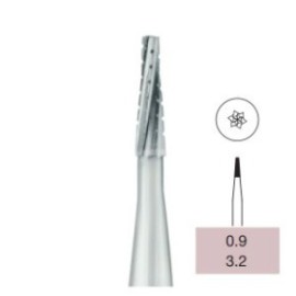 Operative Carbide Bur, Taper Flat End Crosscut, FG-009