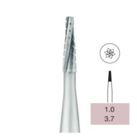 Operative Carbide Bur, Taper Flat End Crosscut, FG-010