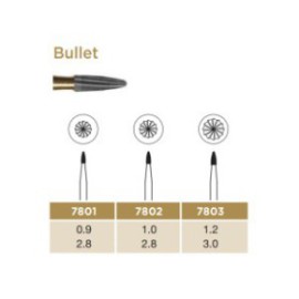 Trimming & Finishing Carbide Bur, Bullet, FG-010, 12 Blades