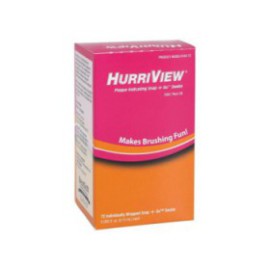 HurriView Snap-n-Go Swabs Disclosing Solution .15mL Rd Indvdly Wrpd 72/Bx