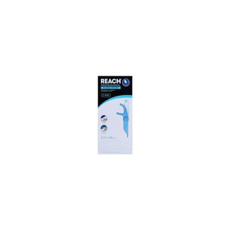 REACH Floss Picks Blue 3 Count 48/Pk