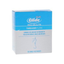 Glide Floss Threader Unwaxed Single Use Packets 150/Bx